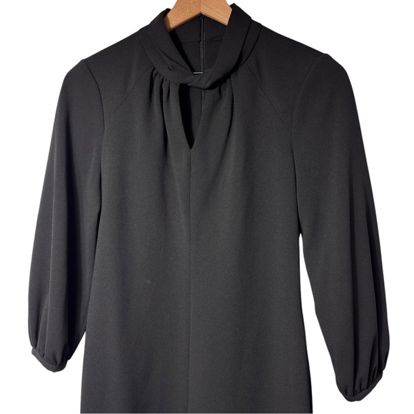 CALVIN KLEIN BLACK MOCK NECK KEYHOLE WOMEN DRESS SIZE 6 BRAND NEW WITH TAGS - Picture 3 of 6